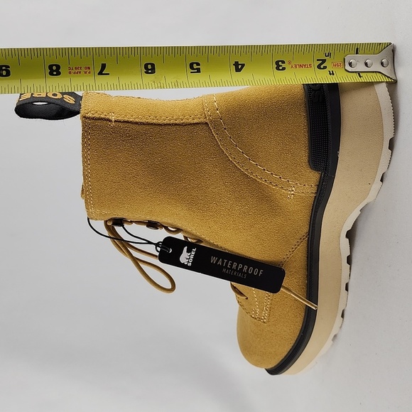 SOREL Women's Hi-Line Waterproof Lace Up Boots Geo Yellow Suede Lightweight Sz 8 - Picture 15 of 15